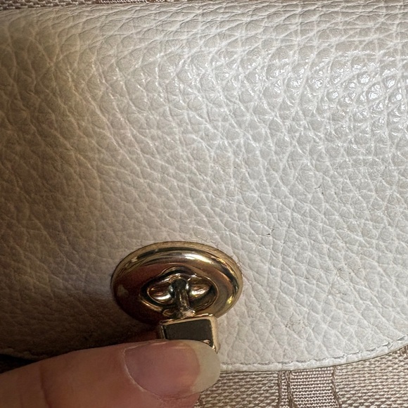 Coach Signature Canvas Backpack Leather Trim Turnlock Pocket main image 6